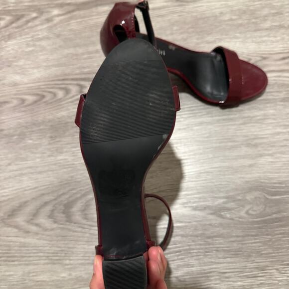 Madden Girl Beella Block Heels 8.5 Burgundy Holiday Chic Fall Holiday Party - Picture 5 of 7